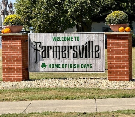 Farmersville Welcome Sign 2