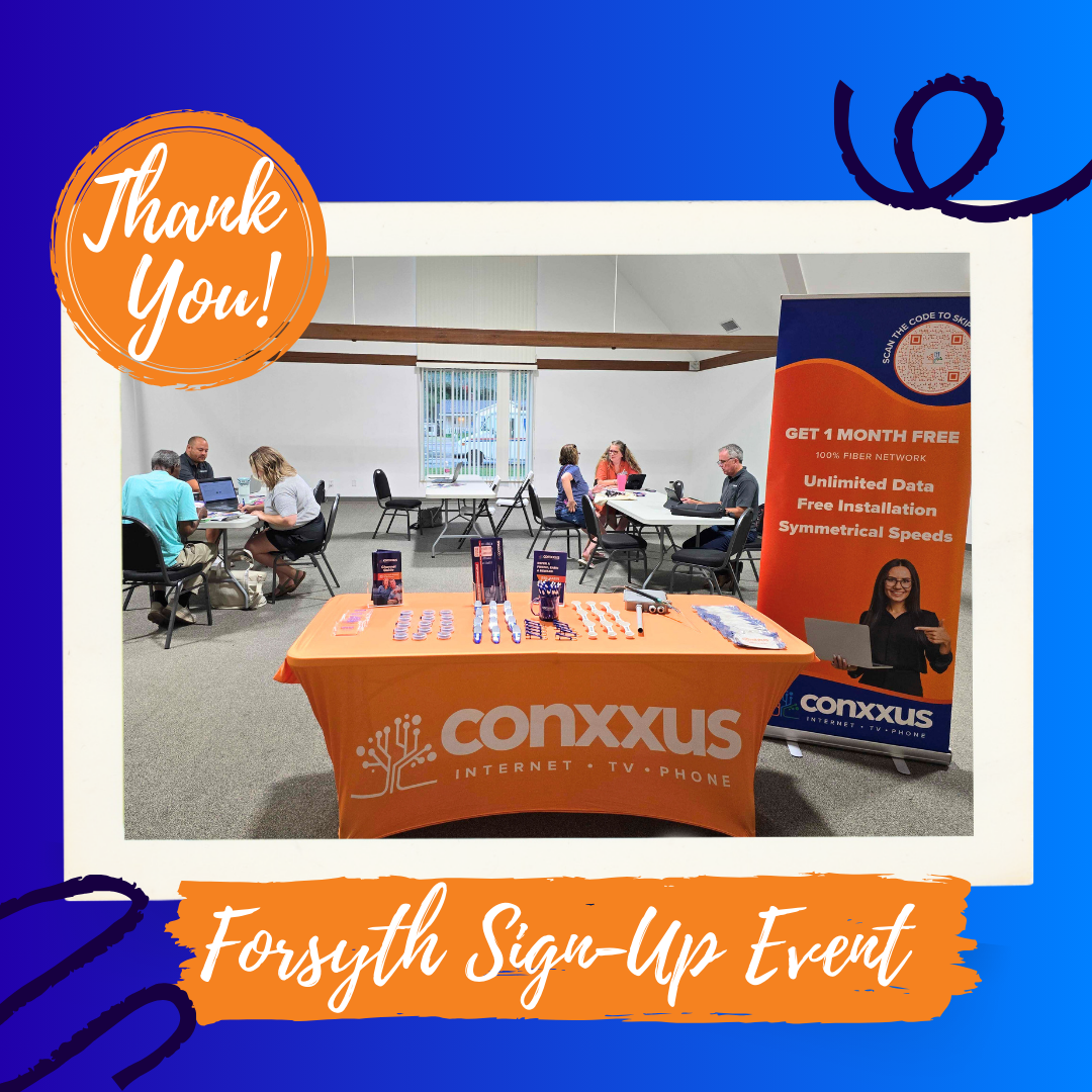 Forsyth Illinois Conxxus fiber sign-up event