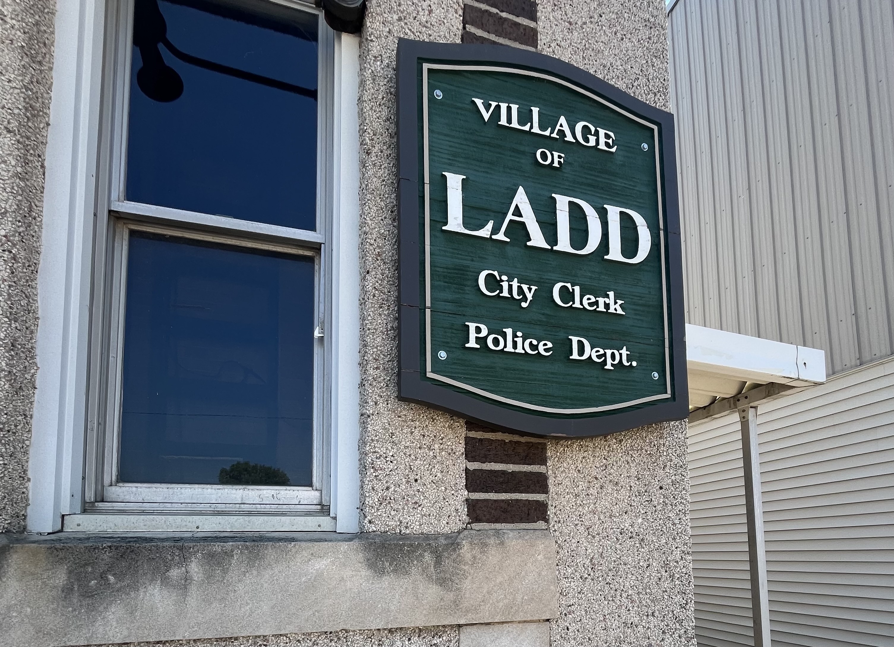 Ladd Illinois City Hall sign